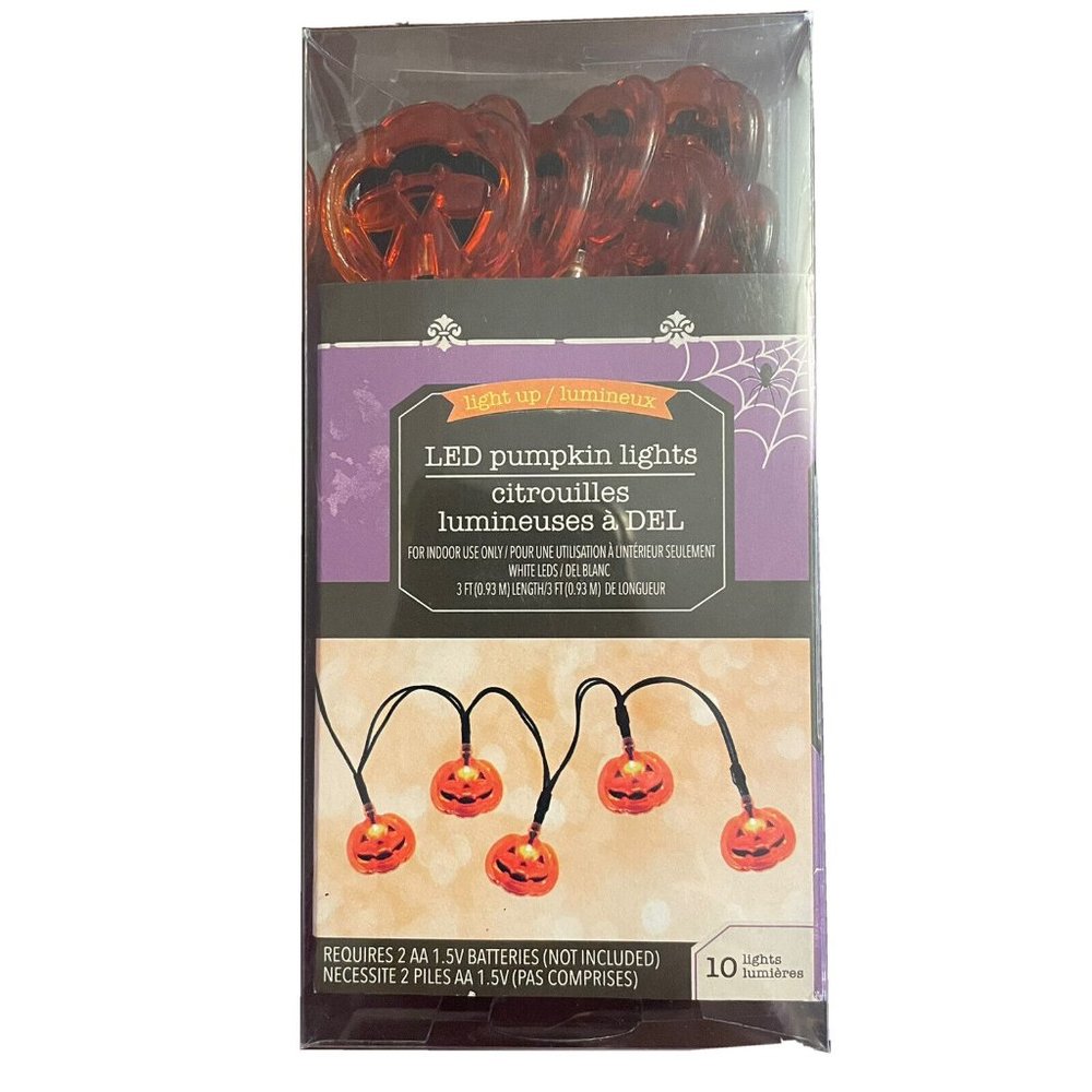 LED Pumpkin Light Set Indoor Decoration Fall Decor Halloween Jack O Lantern Fun